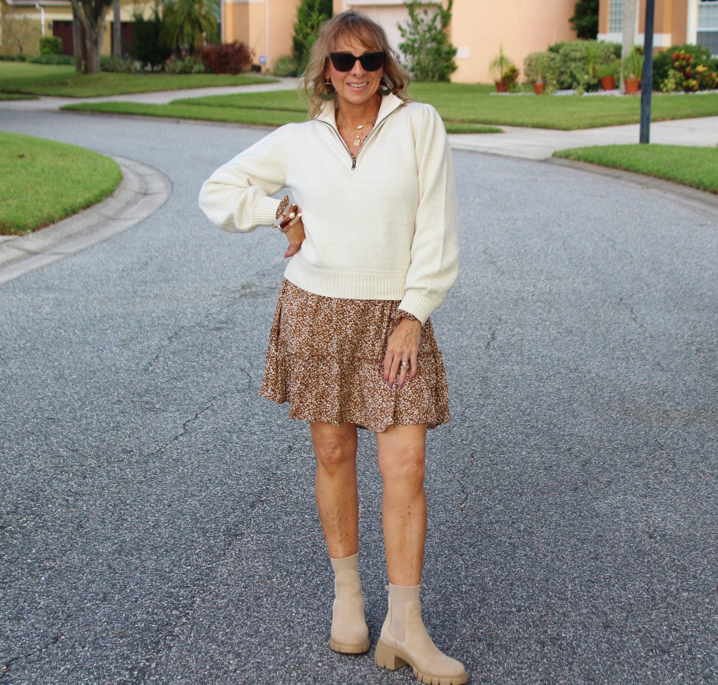 1/4 zip sweater + Dress + Lug Sole Boots
#fallfashion #falloutfits #lugsoleboots