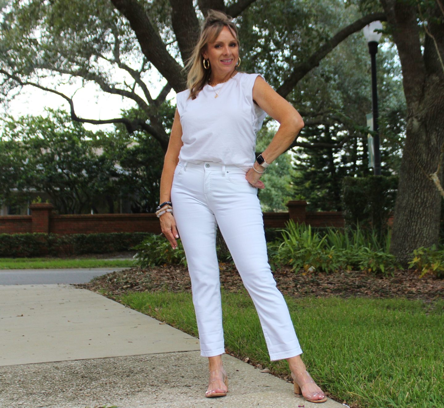 Chico's White No Stain Jeans + White Tee