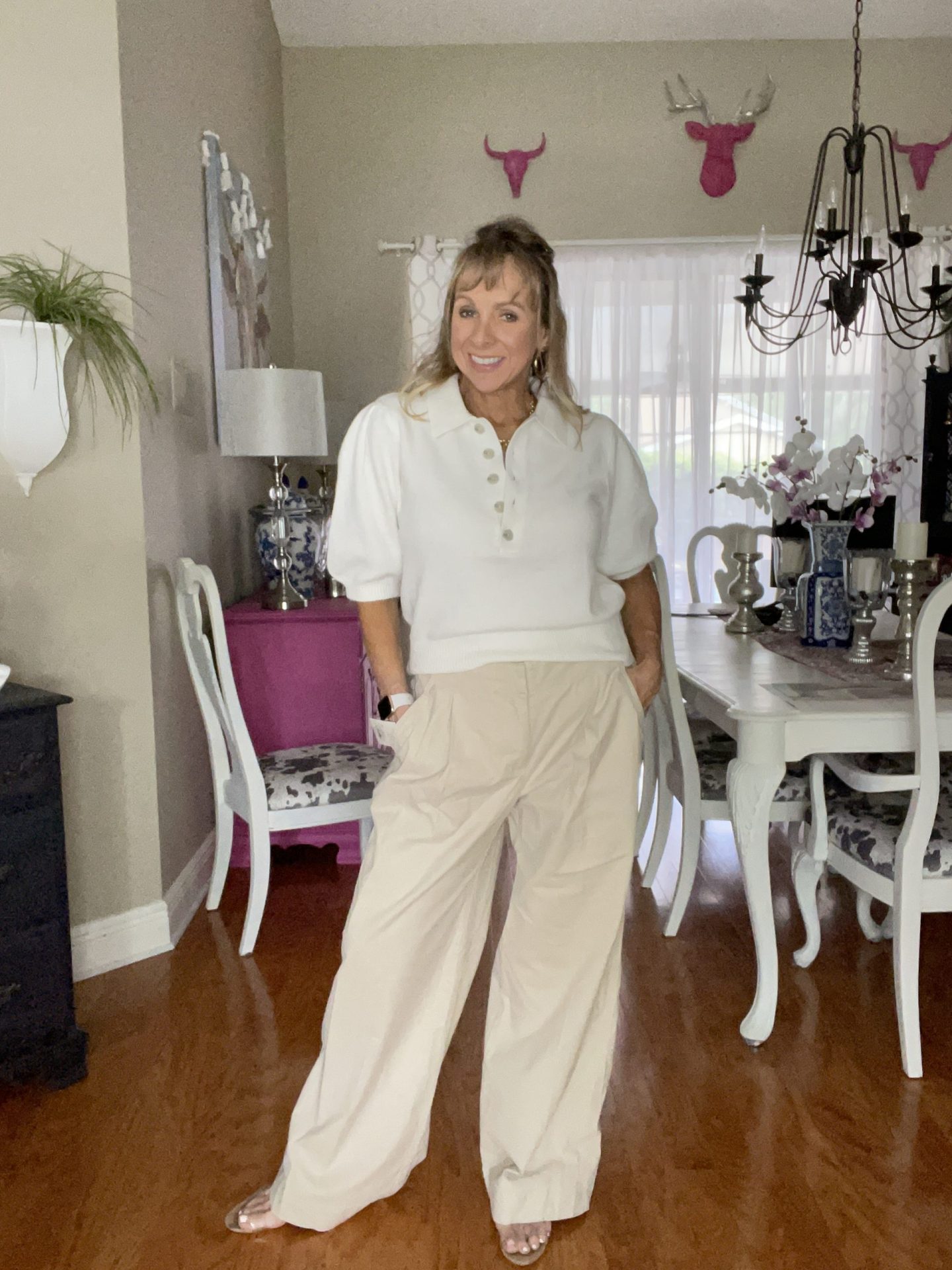 Polo Neck Sweater + Wide leg denim
Fall Pants
