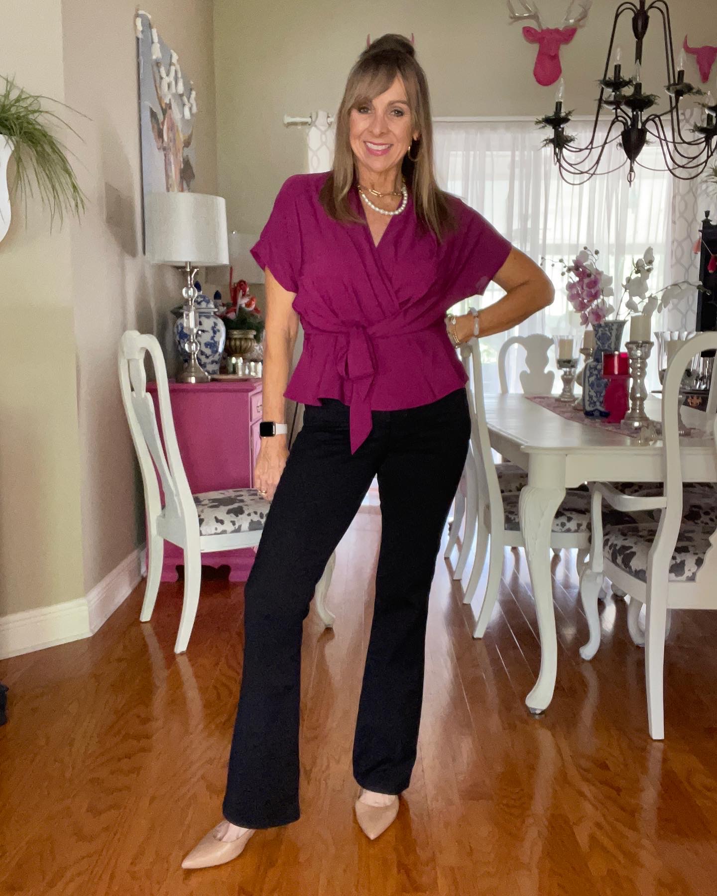Express Wrap Style Peplum Blouse