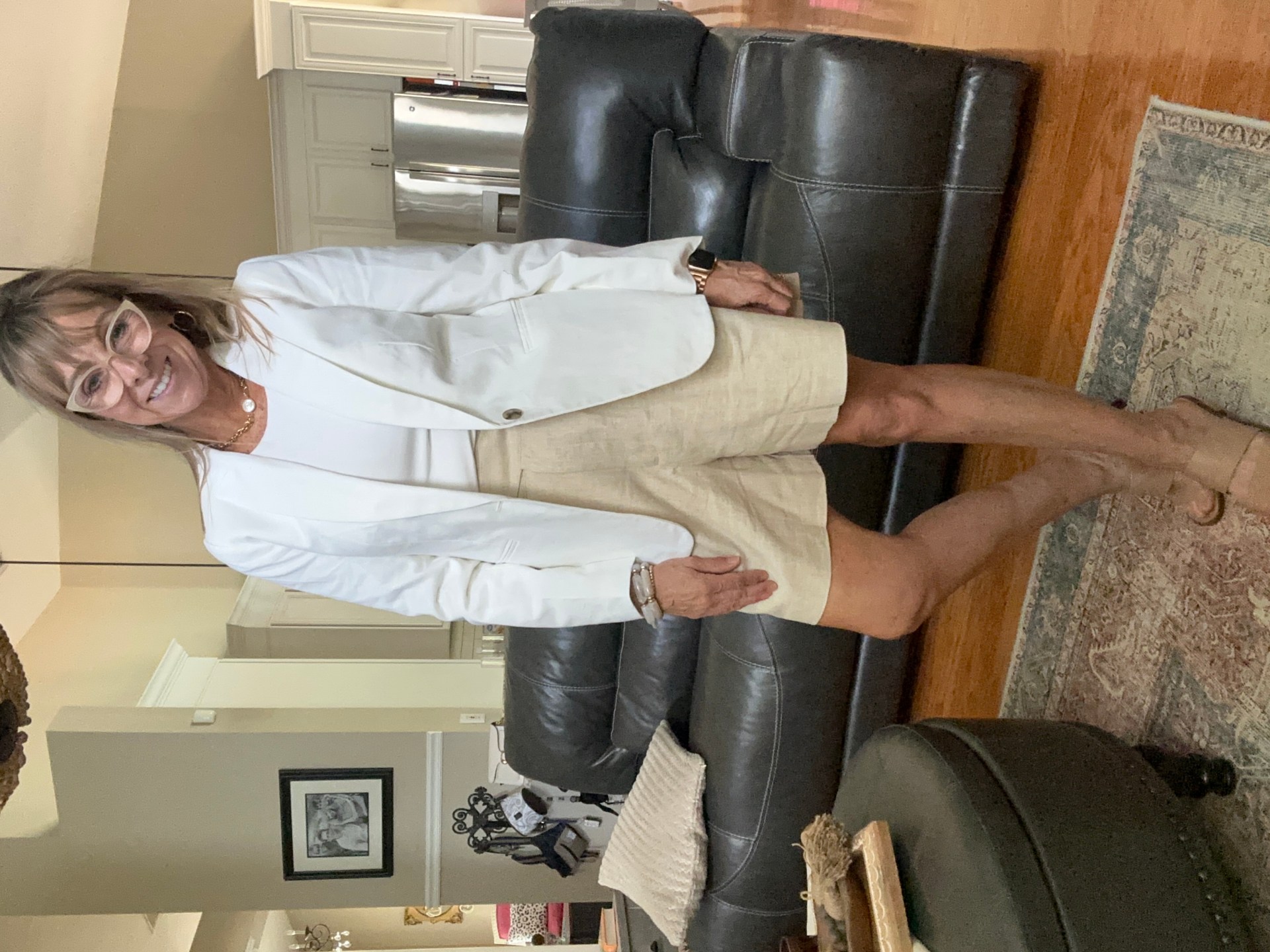Linen shorts set