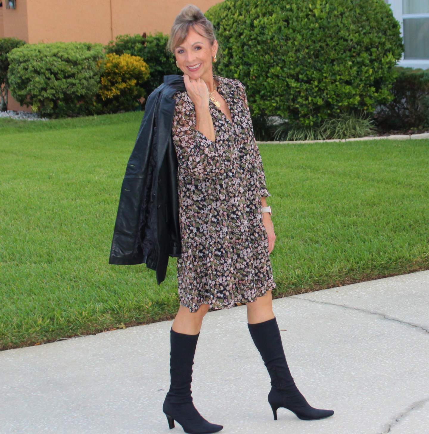 Leather blazer