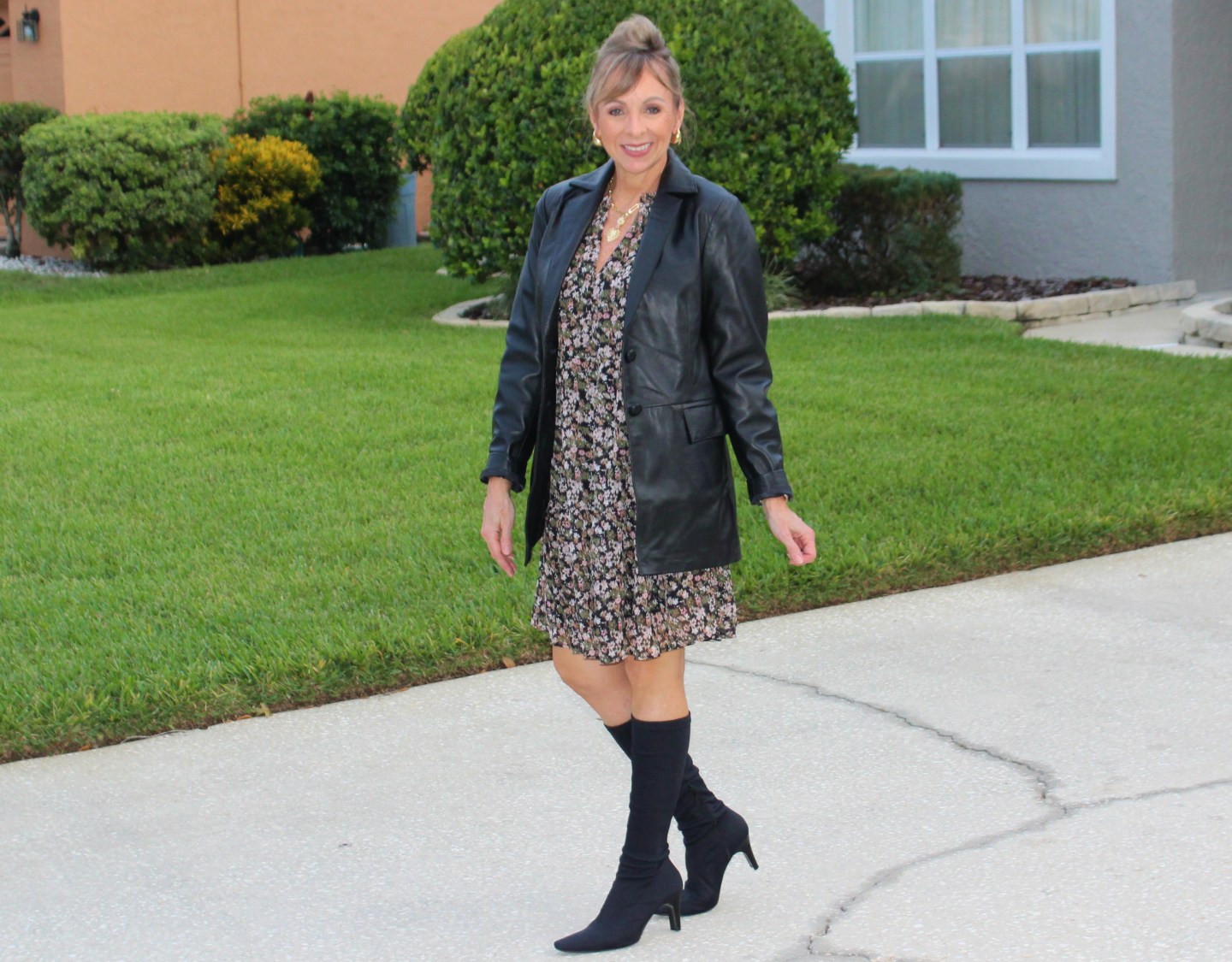 Leather blazer