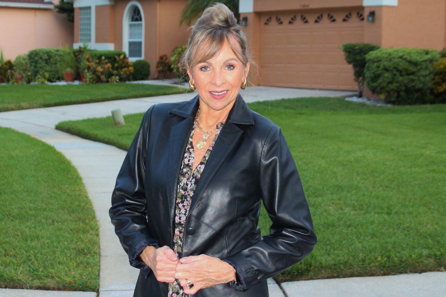 Leather blazer